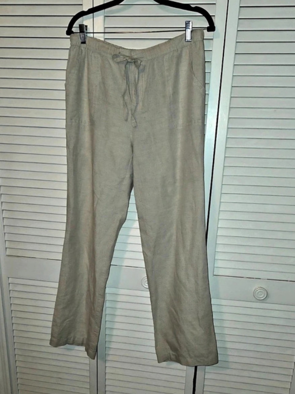 Beige Straight Leg Pants